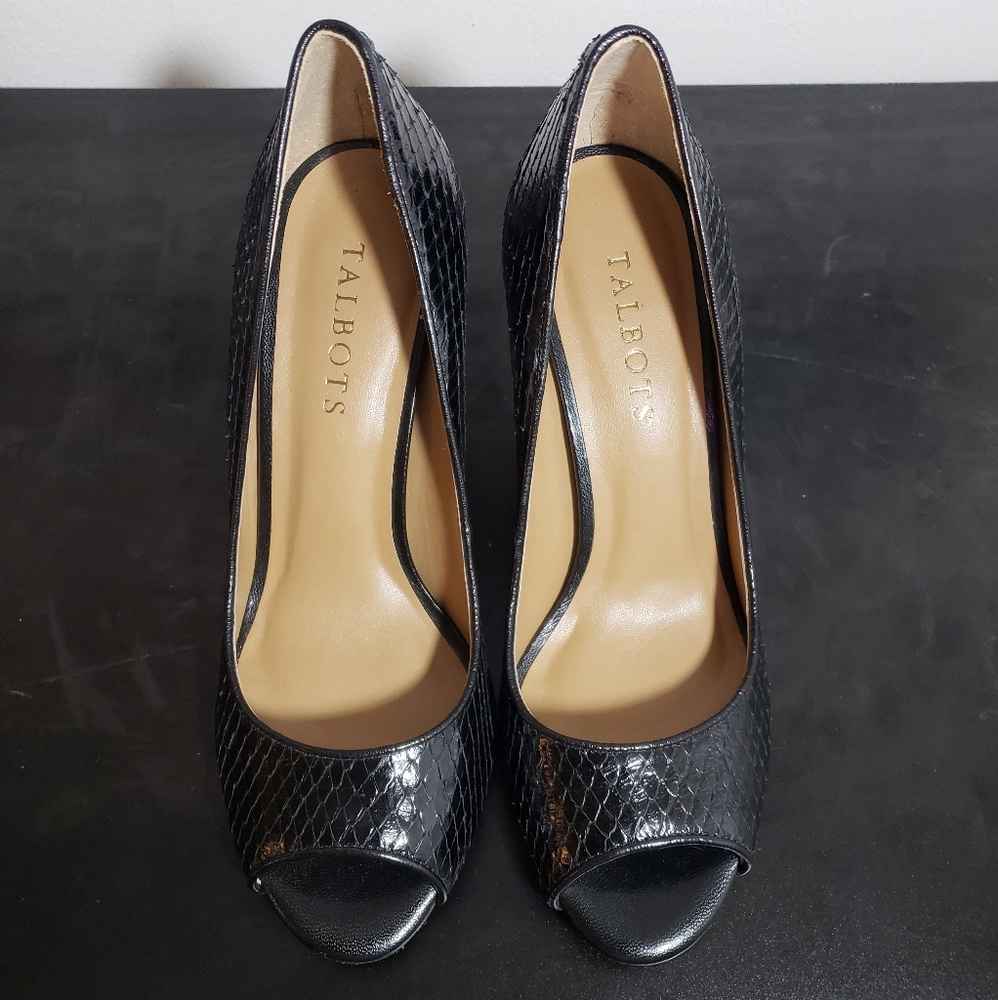 Talbots black Open Toe Heels